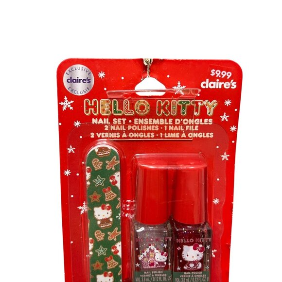 Claire's Hello Kitty‎ Nail Polish Nail File Set Christmas NEW - Picture 3 of 4